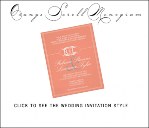 Orange Wedding Invitations | Peachy and Grey