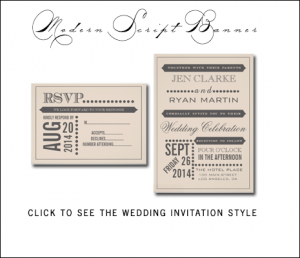 Typography Wedding Invitations | Vintage Beige by MonogramGallery.ca