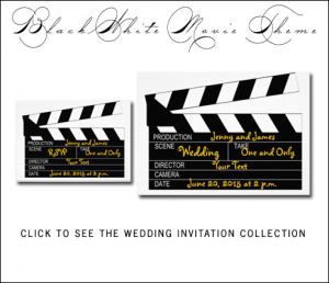 Hollywood Wedding Invitations by MonogramGallery.ca