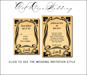 Great Gatsby Inspired Art Deco Wedding Invitations from MonogramGallery.ca