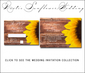 Rustic Sunflower Wedding Invitations from MonogramGallery.ca