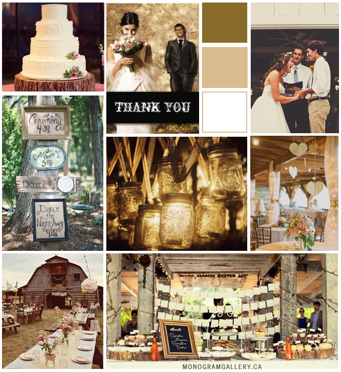 Rustic Wedding Photo Thank You Cards Inspiration Board from MonogramGallery.ca